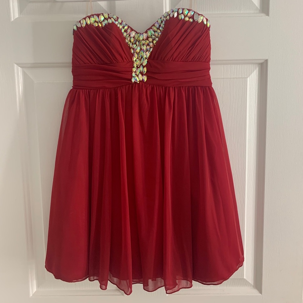 Strapless Red Dress